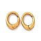 925 Sterling Silver Spring Gate Rings, Oval, Antique Golden, 12.5x9.5x3mm, Inner Diameter: 8x6mm