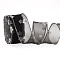 20M Polyester Ribbons, Flower, Black, 1-5/8 inch(40mm)