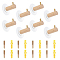 Beechwood Hook Hanger, with Iron Screws & Plastic Plugs, Round, Tan, 3.9~5.1x1.2~6x1~6cm, 4pcs/set