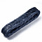 Mesh Ribbon, Plastic Net Thread Cord, with Flower Pattern, Prussian Blue, 50mm, about 50yards/bundle