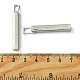 合金ペンダント  長方形  プラチナ  35x5x5.5mm  穴：2.5~6mm&nbsp;FIND-R146-12-3