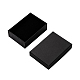 厚紙のネックレス箱  内部のスポンジ  長方形  ブラック  9x6.5x2.8cm&nbsp;X-CBOX-S008-04-2
