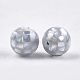 樹脂ビーズ  シェルと  ラウンド  グレー  10~10.5mm  穴：1mm&nbsp;SSHEL-T007-10mm-04-2