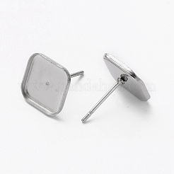 Non-Tarnish 304 Stainless Steel Stud Earring Findings&nbsp;STAS-L253-009A-P