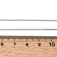 0.8mm真鍮ベネチアンチェーンネックレス  プラチナ  17.60インチ（44.7cm）&nbsp;NJEW-G341-02P