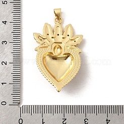 Brass Micro Pave Cubic Zirconia Pendants&nbsp;KK-H267-101G-01