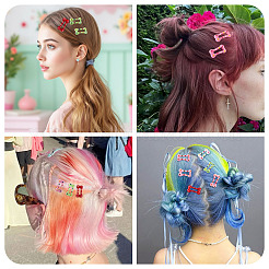 鉄エナメルスナップヘアクリップ  骨  13.5x25x3mm&nbsp;PHAR-TADJ0001-06A