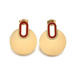 304 Stainless Steel Stud Earrings&nbsp;LS-EJEW-Q030-01G-B