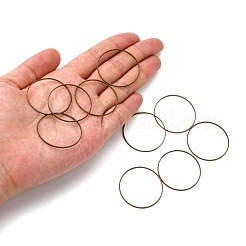 真鍮製フレームコネクター  ニッケルフリー  アンティークブロンズ  30x0.7~1mm&nbsp;X-EC18730mm-NFAB