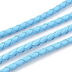 Braided Cowhide Leather Cord&nbsp;NWIR-N005-01N-4mm