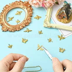 12個6スタイル304ステンレススチールペンダント  昆虫  ゴールドカラー  12~17x12~22x1.5~2.5mm  穴：1~2.5mm  2個/スタイル&nbsp;STAS-CJ0003-20