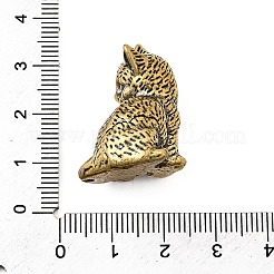 Brass Cat Miniature Figurines Statues for Home Office Desktop Ornament&nbsp;KK-S335-04AB-A