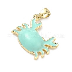Brass Enamel Pendants&nbsp;KK-G555-20G-01