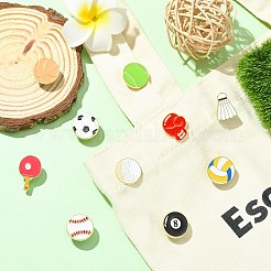 10Pcs 10 Styles Sport Theme Enamel Pins&nbsp;JEWB-CJ0003-05