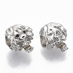 Alloy Enamel European Beads&nbsp;ENAM-N052-04