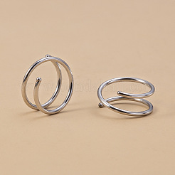 316l サージカルステンレススチール製スパイラルノーズリング  軟骨ピアス  ステンレス鋼色  内径：8mm  ピン：0.8mm&nbsp;WG1DE07-01
