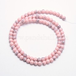 Synthetic Turquoise Smooth Round Beads Strands&nbsp;G-L146-6mm-M