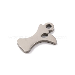 変色しない201ステンレススチールチャーム  レーザー切断  レターチャーム  文字y  10.5x7x1mm  穴：1.2mm&nbsp;STAS-U016-01P-Y