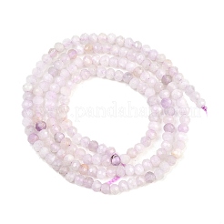 天然ラベンダーアメジストビーズ連売り  多面カット  ロンデル  3x2~2.5mm  穴：0.7mm  約167~209個/連  15.20~15.35インチ（38.6~39cm）&nbsp;G-RM250104-B7