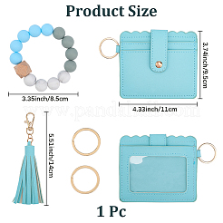 1Pc Rectangle Imitation Leather Name Card Holders&nbsp;AJEW-GL0003-17B