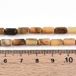天然石イエローオパールビーズ連売り  バレル  7.5~8x4~5mm  穴：0.6mm  約48個/連  15.16~15.35インチ（38.5~39cm）&nbsp;G-N346-01A-08