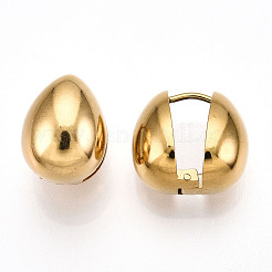 Ion Plating(IP) 304 Stainless Steel Hoop Earrings&nbsp;EJEW-C124-01A-G