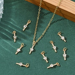 SHEGRACE Brass Micro Pave Cubic Zirconia Pendants&nbsp;XGRQ3D494-514G