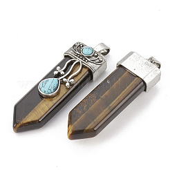 Natural Tiger Eye Pendants&nbsp;X-G-S292-05A