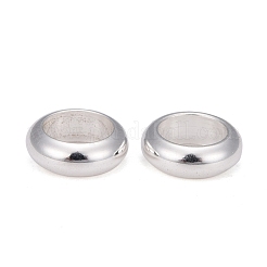 201ステンレススチールスペーサービーズ  リング  銀  6x2mm  穴：4mm&nbsp;STAS-D448-034S