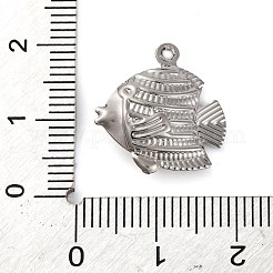 ラックメッキ真鍮チャーム  カドミウムフリー＆鉛フリー  長持ちメッキ  プラチナ  魚  17.5x16.5x5mm  穴：1mm&nbsp;KK-Z070-01P-03