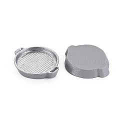 オペーク樹脂カボション  ポット  銀  32~33x26.5~27.5x5~6mm  内径：24mm&nbsp;CRES-S308-061A