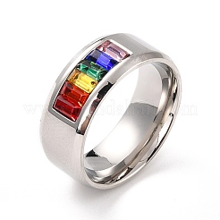 Rainbow Pride Finger Ring&nbsp;RJEW-M140-02P