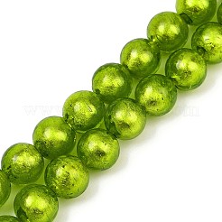 Handmade Silver Foil Glass Beads Strands&nbsp;FOIL-F002-01E