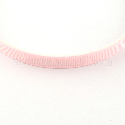 プレーンヘッドヘアヘアアクセサリープラスチックヘアバンド  歯付き  グログランリボン付き  ピンク  110~114x9~9.5mm&nbsp;OHAR-S187-05