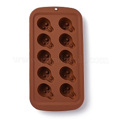 Halloween Skull Shape Food Grade Silicone Molds&nbsp;X-DIY-H126-01