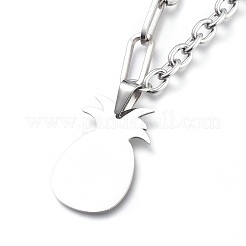 Non-Tarnish 304 Stainless Steel Paperclip Chains & Cable Chain Jewelry Sets&nbsp;SJEW-K153-54P