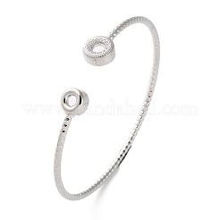Clear Cubic Zirconia Open Cuff Bangle&nbsp;BJEW-G737-01P-02