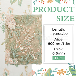Flower Pattern Polyester Lace Fabic&nbsp;DIY-WH0888-204B