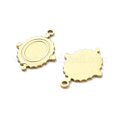 イオンプレーティング（IP）304ステンレスペンダント  オーバルチャーム  18KGP本金メッキ  18.5x13x0.7mm  穴：1.4mm&nbsp;STAS-G347-15G