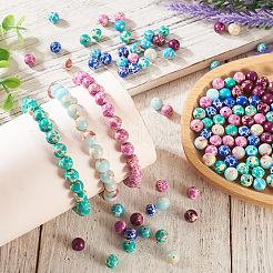 96Pcs 6 Styles Dyed Natural and Synthetic Imperial Jasper Dyed Beads&nbsp;G-TA0002-40