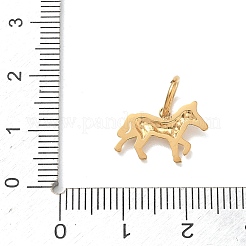 304ステンレスペンダント  金のチャーム  シマウマ  9.5x11.5x1.5mm  穴：5mm&nbsp;STAS-C180-02A-G