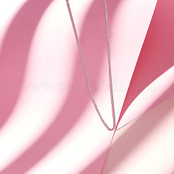 Rhodium Plated 925 Sterling Silver Curb Chain Necklaces&nbsp;JN987A
