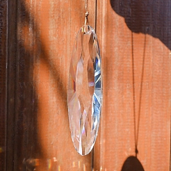 Oval K9 Glass Flower Suncatchers for Garden Outdoor Hanging Decorations&nbsp;PW-WG54667-01