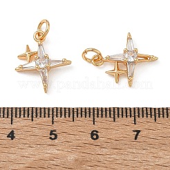SHEGRACE Brass Pave Clear Cubic Zirconia Pendants&nbsp;XGRQ4G002-687G