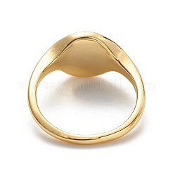Brass Signet Ring for Women&nbsp;RJEW-E058-01G-03