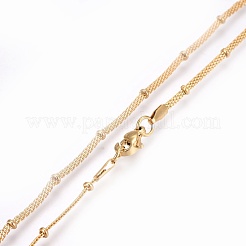 304 Stainless Steel Mesh Chain Necklaces&nbsp;NJEW-F248-10B-G