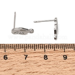 304 Stainless Steel Stud Earring Findings&nbsp;SA-CBAAD0D-10P