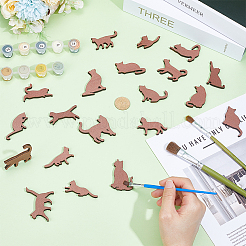 Unfinished Wood Cat Pendants for Painting Arts&nbsp;FIND-UN0007-66