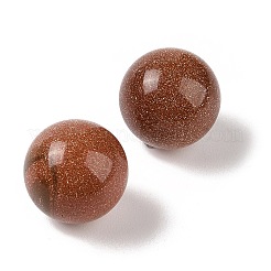 合成ゴールドストーン 穴なし球形ビーズ  ラウンド  16mm&nbsp;G-K353-04D-25