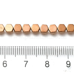電気めっき合成非磁性ヘマタイト ビーズ 連売り  六角  ミックスカラー  4.2x4x2mm  穴：0.6mm  約102~104個/連  16.02インチ（40.7cm）&nbsp;G-C154-B01
